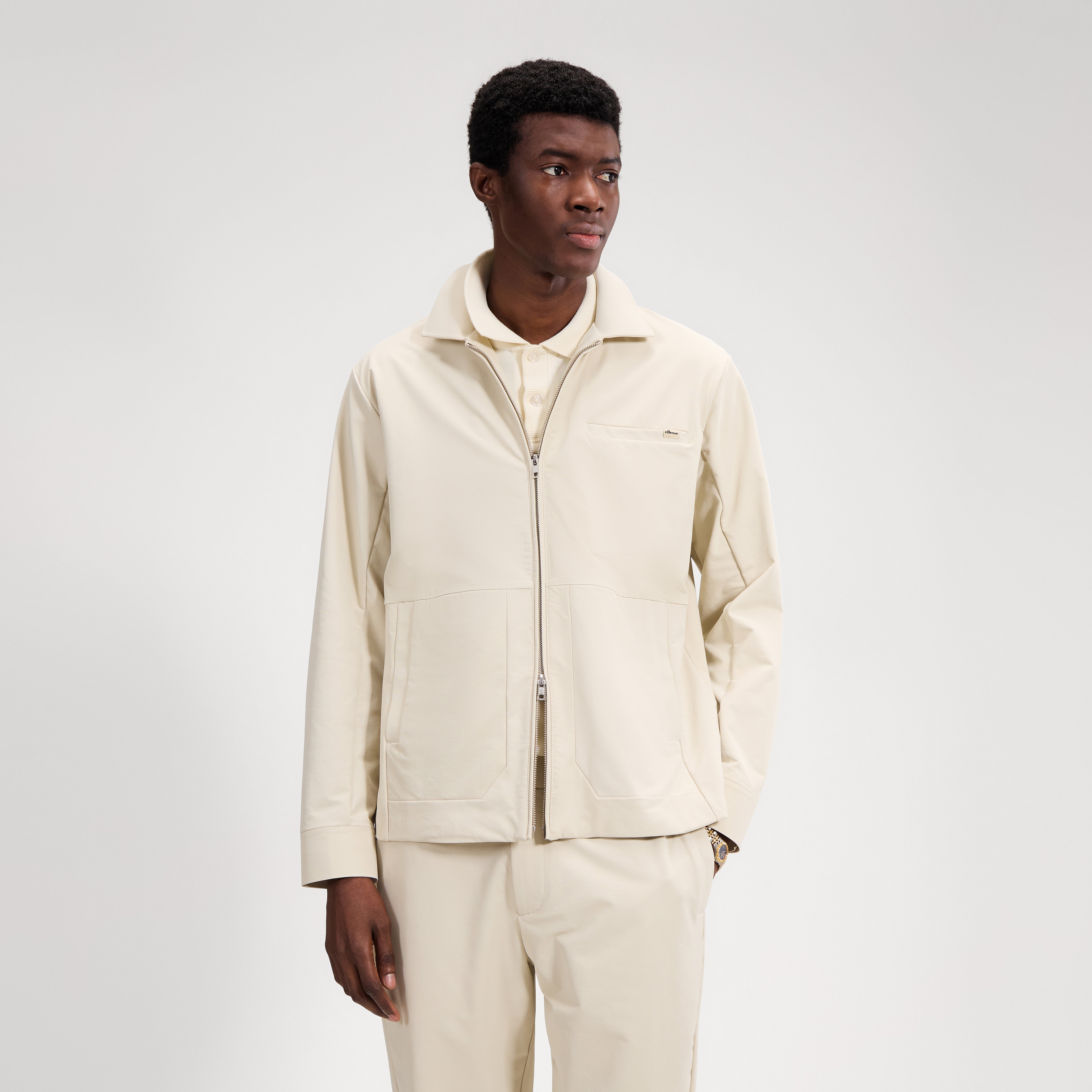 Men's Esio Jacket Beige | Grey | Ellesse – ellesse