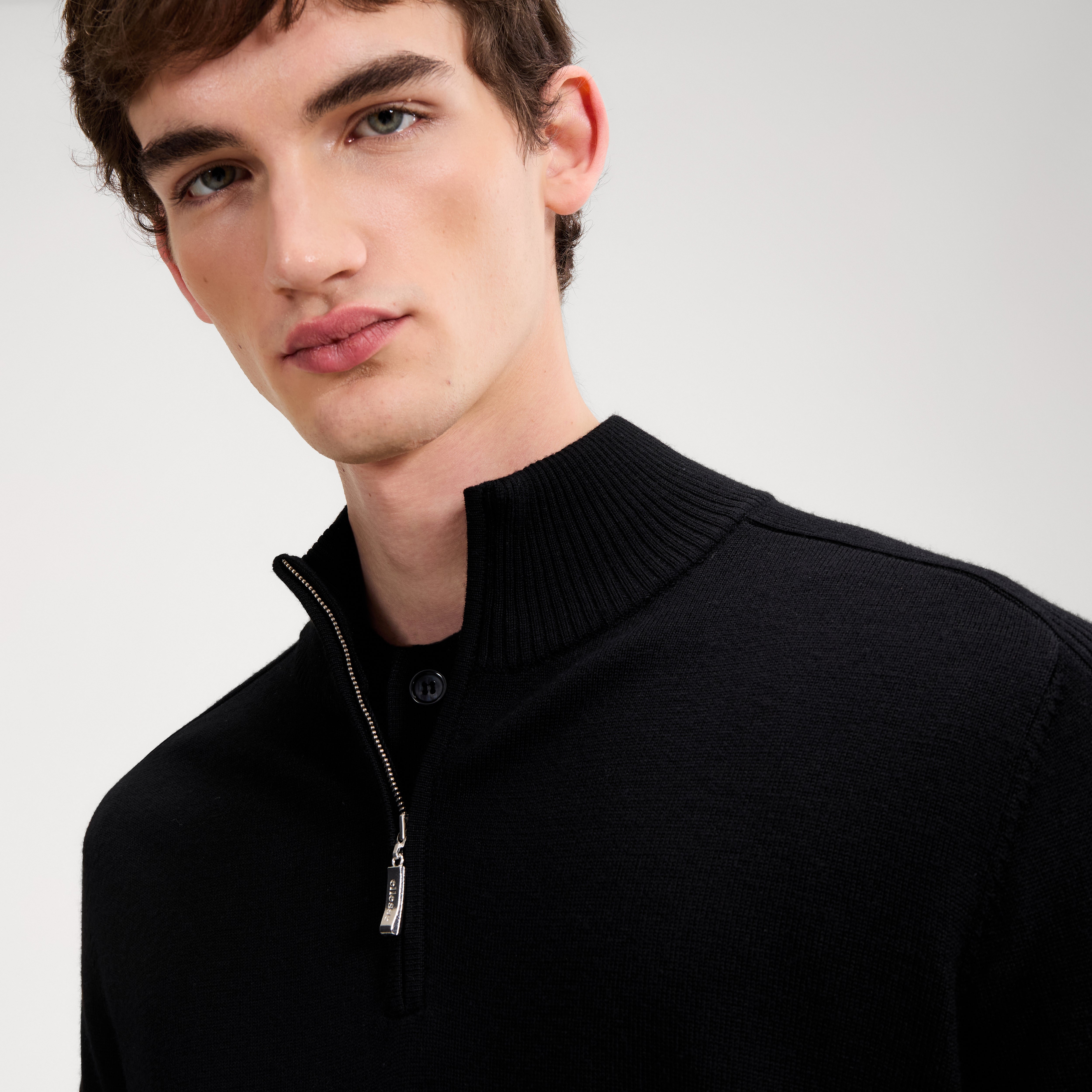 Men's Alvoni 1/4 Zip Top Black | Black | Ellesse – ellesse