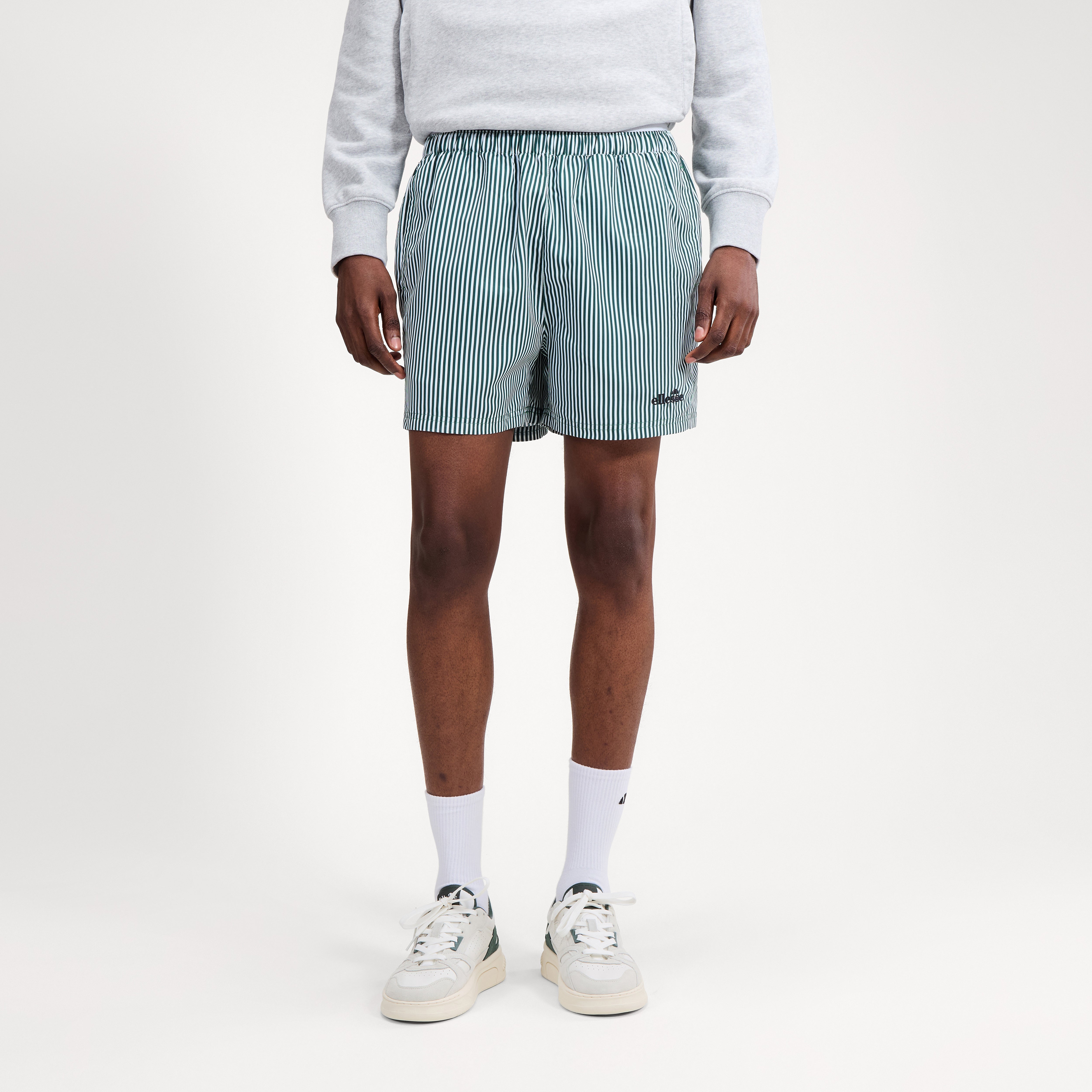 Men's Sylbio Swim Short White/Dark Green | White | Ellesse – ellesse