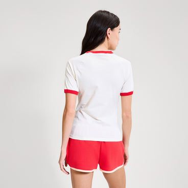 Women's Albenga Tee Off White/Red