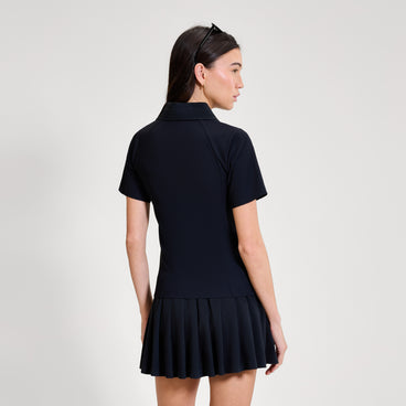Women's Tulle Polo Shirt Black