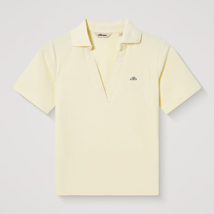 Women's Tulle Polo Shirt Light Yellow