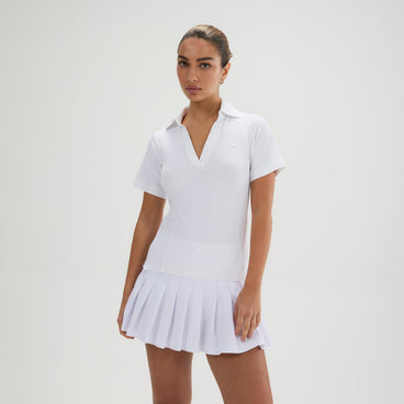 Women's Tulle Polo Shirt White