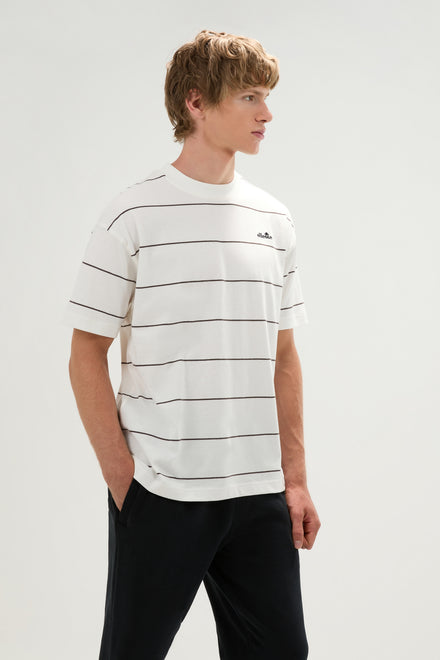 Men's Suisio Tee Off White/Dark Brown