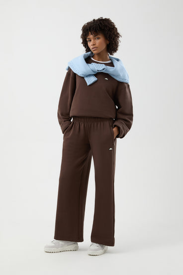 Women's Hilanto Wide Leg Jogger Dark Brown