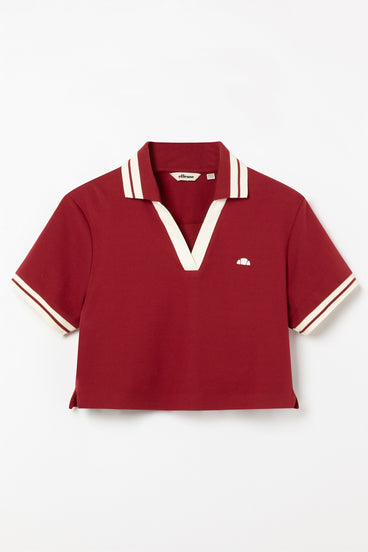 Women's Fernie Polo Shirt Crimson/Ecru