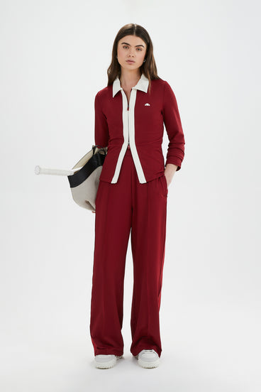 Women's Clarenza Track Top Crimson