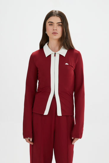 Women's Clarenza Track Top Crimson