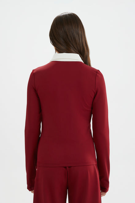 Women's Clarenza Track Top Crimson