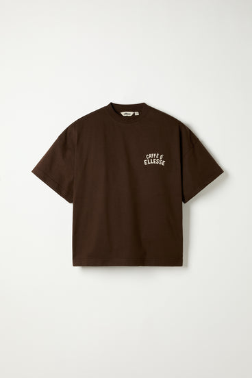 Women's Caffe Boyfriend Tee Dark Brown