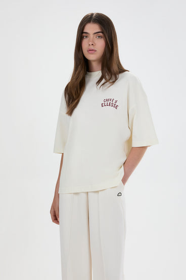 Women's Caffe Boyfriend Tee Ecru