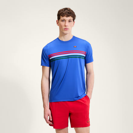 Men's Court Performance Crew T-Shirt Blue/Red