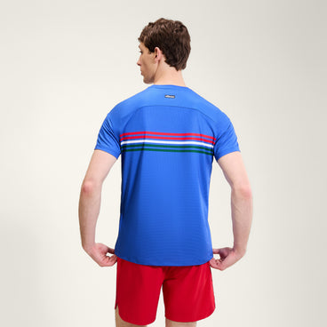 Men's Court Performance Crew T-Shirt Blue/Red