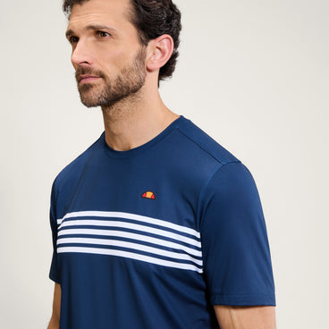 Men's Court Performance Crew T-Shirt Navy/White