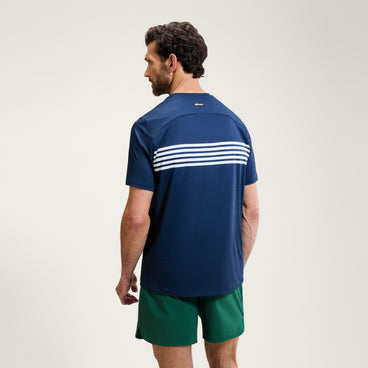 Men's Court Performance Crew T-Shirt Navy/White
