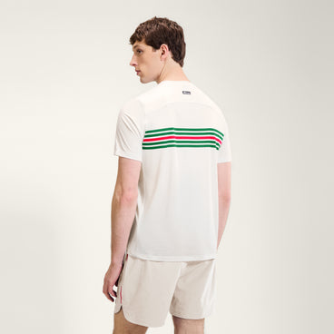 Men's Court Performance Crew T-Shirt Off White/Red