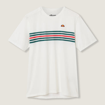 Men's Court Performance Crew T-Shirt Off White/Red
