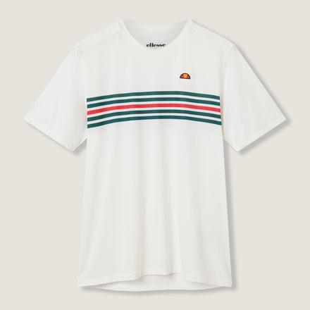 Men's Court Performance Crew T-Shirt Off White/Red
