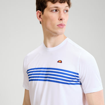 Men's Court Performance Crew T-Shirt White/Blue