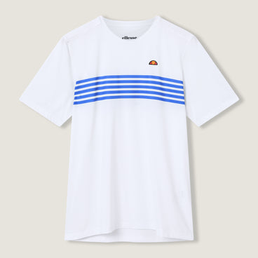 Men's Court Performance Crew T-Shirt White/Blue