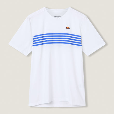 Men's Court Performance Crew T-Shirt White/Blue