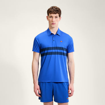 Men's Court Performance Stripe Polo Blue/Navy
