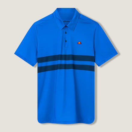 Men's Court Performance Stripe Polo Blue/Navy