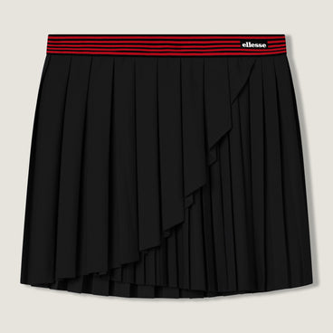 Women's Court Pleat Tennis Skirt Black/Red