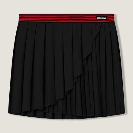 Women's Court Pleat Tennis Skirt Black/Red