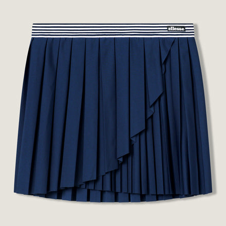 Women's Court Pleat Tennis Skirt Navy/White