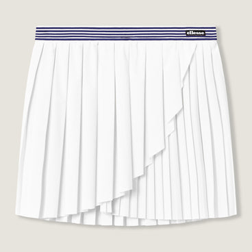 Women's Court Pleat Tennis Skirt White/Navy