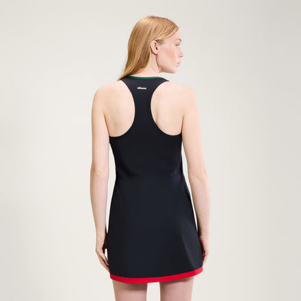 Women's Court Tennis Dress Black/Red