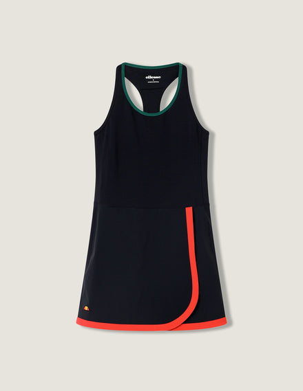 Women's Court Tennis Dress Black/Red