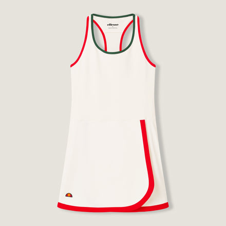 Women's Court Tennis Dress Off White/Red