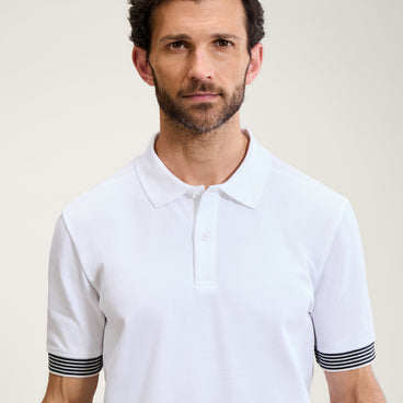 Men’s Cotton Piqué Lifestyle Polo - White