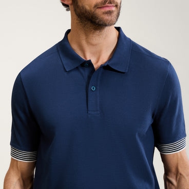 Men’s Cotton Piqué Lifestyle Polo - Navy
