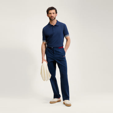 Men’s Cotton Piqué Lifestyle Polo - Navy